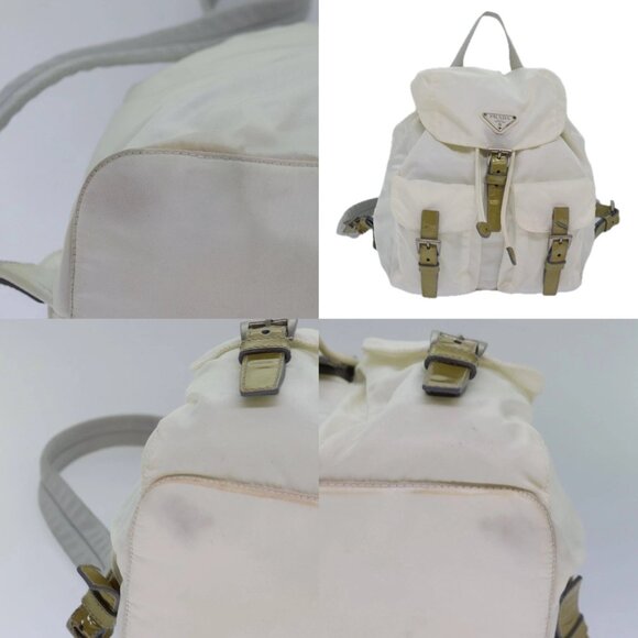 PRADA Backpack Nylon White Silver Auth 85291V - Picture 15 of 15